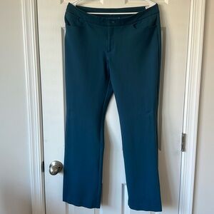 Anne Klein teal dress paint size 8 made in Indonesia RN#54050 good condition